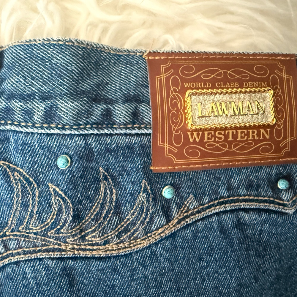 Western LawmanHigh-Rise Medium Blue Women's Bootcut Jeans size 6 - Picture 6 of 7